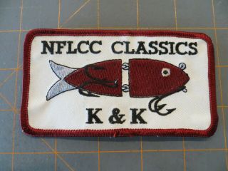 Vintage Fishing Patch - Nflcc Classics - K&k - 4 1/2 X 2 1/2 Inch