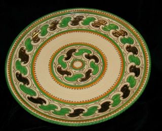 Charlotte Rhead Crown Ducal Art Pottery 4298 Green Chain 12 3/4 " Platter