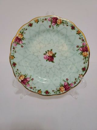 Royal Albert Old Country Roses Peppermint Damask Chintz 8 1/8 " Salad Plate
