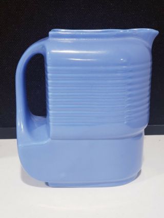 Vintage Westinghouse Refrigerator Water Pitcher Art Deco Blue Hall China Usa