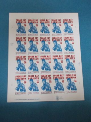 4020 Sugar Ray Robinson 2005/06 Sheet Of 20 39 Cent Stamps Mnh