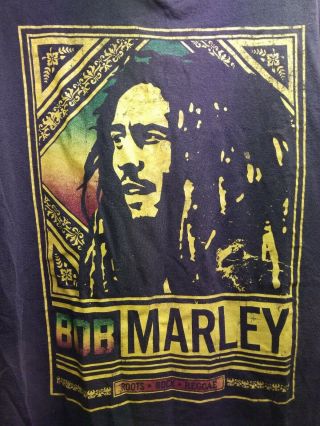 Bob Marley Vintage Graphic T Shirt Roots Rock Reggae Size Medium