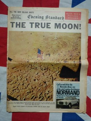 Vintage Newspaper 1969 Apollo 11 Moon Landings Neil Armstrong Buzz Aldrin