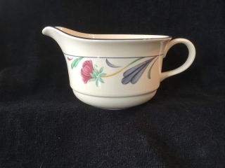 Lenox Poppies On Blue Open Sauce Boat/gravy Boat Chinastone Floral Design