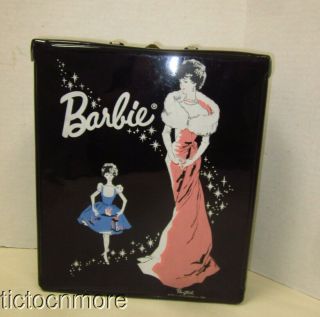 Vintage Barbie Bubblecut Doll Trunk Case Black Enchanted Evening Friday Nite 