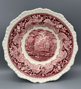 Masons Vista Pink/red Large Rim Soup Bowl 9 ",  & Bright Colors
