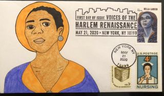 2020 Voices Harlem Renaissance Fdc Hand Drawn Cachet Nella Larsen Quicksand