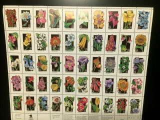 Us Stamps.  29 Cents.  Wildflowers.  Scott 2651.  Sheet 0f 50 Stamps - Vfnh -