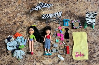 Bratz Jade Mini 4.  5” Dolls With Outfits And Accessories