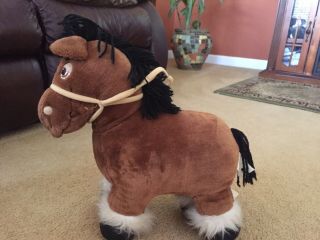 Vintage 1984 Cabbage Patch Kids Brown Pony Horse With Bridle 16 " High X 16 " Long