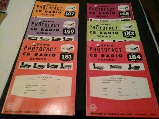 Vintage Sams Photofact Cb Radio Series Service Manuals 107 160 161 162 183 & 184