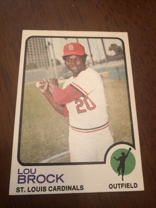 1973 Topps Lou Brock St.  Louis Cardinals 320 Baseball Card