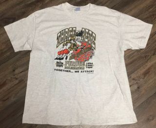 Vtg 90s Purdue University Boilermakers Basketball Big 10 Single Stitch Shirt Xxl
