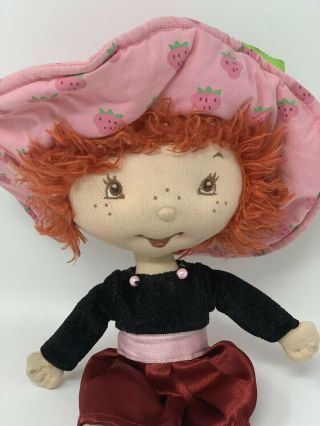 Bandai Strawberry Shortcake Cloth Rag Doll In Party Dress 10 " Soft Toy 2003