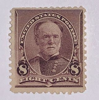 Travelstamps: 1890 - 93 Us Stamps Scott 225,  No Gum,  8 Cent Sherman