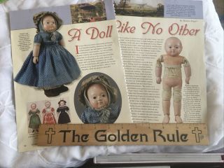 8 Page A Doll Like No Other Motschmann Doll History Article Antique Dolls