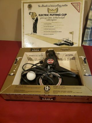 Vintage 1969 Golden Eagle Electric Putting Cup - The 19th Hole - Model 1902 Golf