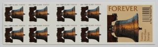 Forever Liberty Bell Double - Sided Booklet Of 20 2009 Scott 4126e Bell 16mm Wide
