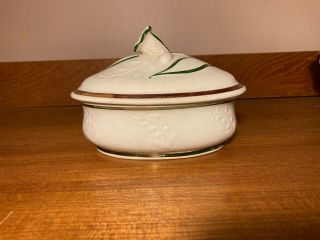 Ironstone Painted 3 Piece Covered Soap Dish By Anthony Shaw Buslem