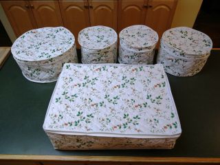 Pfaltzgraff Winterberry Pattern Set Of 5 Dinnerware Storage Bags / Keepers