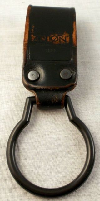 Vintage Action 309 Police Baton Leather Holder Ring Belt Security Duty