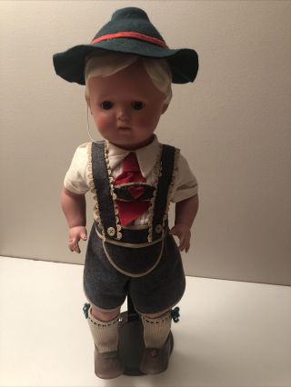 Schildkrot Puppen Celluloid Boy Doll With Turtle Mark 16 Inches