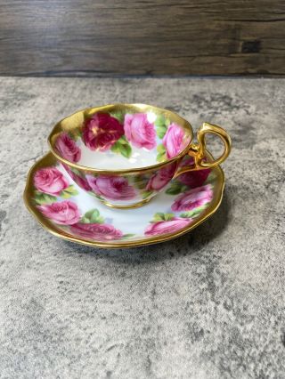Royal Albert The Old Country Pink Roses Bone China Tea Cup And Saucer England