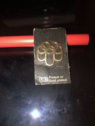 Vintage Stick Pin Badge / Olympics 1976 Montreal Canada Golden Color