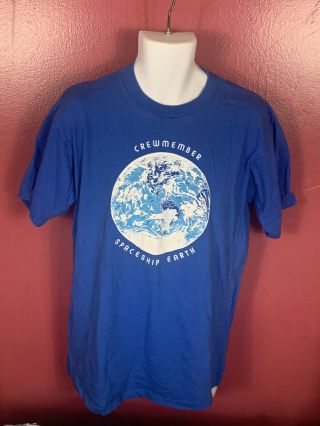 Vintage 90s Mens Planet Earth Tee Shirt Size Xl Made In Usa Single Stitch