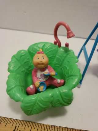 1984 Cabbage Patch Kids Doll Miniature Swing and Seated Doll Vintage Baby BB28 2