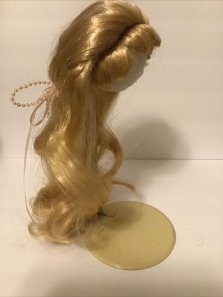 Light Blond DOLL WIG LONG HAIR Measures 9” Around - BLOND - (W19) 2