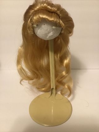 Light Blond DOLL WIG LONG HAIR Measures 9” Around - BLOND - (W19) 3