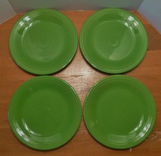 Fiestaware 4 Shamrock/forest Green 10 - 1/2 " Dinner Plates