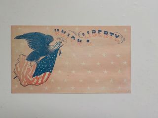 Civil War Cover Patriotic Eagle American Flag Union Liberty Envelope Paper Vtg