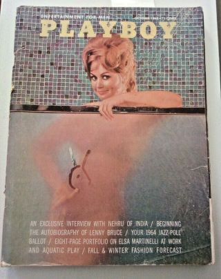 Playboy October 1963 Christine Williams Teddi Smith Elsa Martinelli Vargas Bruce