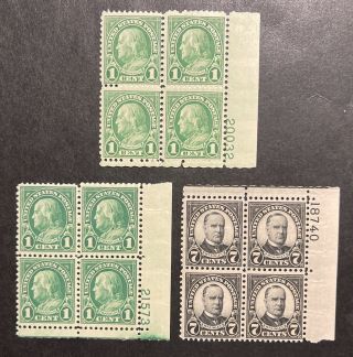 Tdstamps: Us Stamps Scott 632 (2) 639 Nh Og 3 P Block Of 4