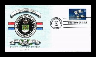 Dr Jim Stamps Us Department Of Air Force Anniversary Fdc Lavinder Cachet Cover