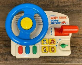 Vintage Vtech Talking Little Smart Baby Driver Countless Hours Of Fun