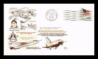Dr Jim Stamps Us Steve Ishmael Nasa 802 Space Shuttle Test Flight Event Cover