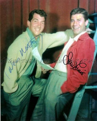 Dean Martin & Jerry Lewis Signed Autographed Vintage 8 X10 Photo Reprint