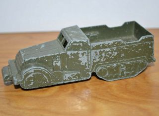 Vintage Midgetoy Military Half Track Truck Metal Toy 4.  5 " Long