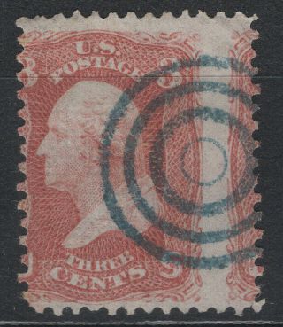 Us 1876 3 Cent Washington With Grill Miscut