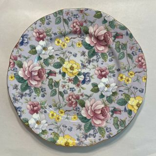 Vintage Duchess Chelsea Garden Chintz Porcelain Plate Soft Lilac Made In England