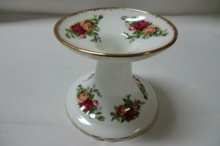Royal Albert England Old Country Roses Floral Candle Holder Candlestick 3 "