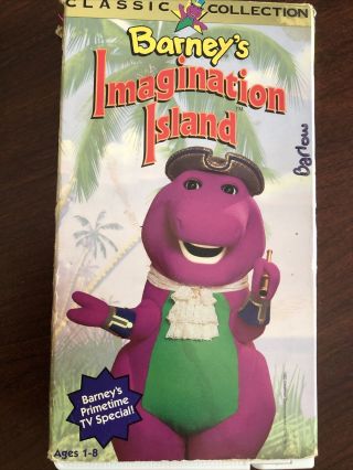Barney’s Imagination Island Vintage Vhs Movie 1994