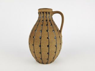 Vintage 1960s/1970s West German Pottery Brown Fat Lava Vase Mid Century Modern