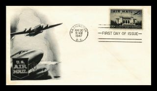 Dr Jim Stamps Air Mail 10c Fdc Scott C34 Lowry Cachet Unsealed Us Cover