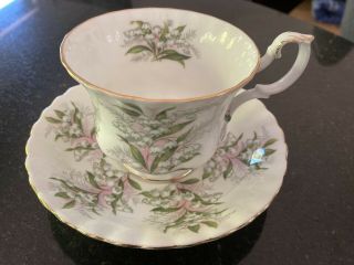 Royal Albert Springtime Series Lily Of The Valley - Bone China Cup & Saucer