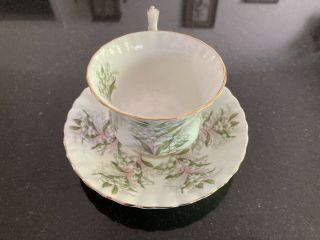 ROYAL ALBERT SPRINGTIME SERIES LILY OF THE VALLEY - BONE CHINA CUP & SAUCER 2