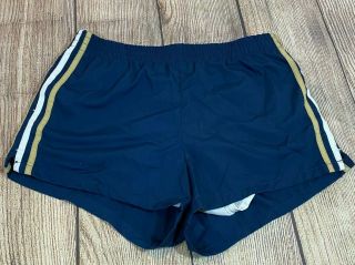 Vtg 1970s Jantzen Blue Gold White Striped Swim Trunks Shorts Men 